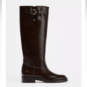Zara buckled knee high boots